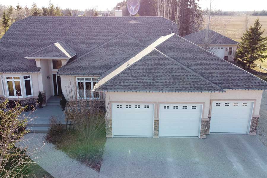 Drone imagery provides a bird’s-eye view of a property for sale, one of the growing services Bannister offers through Interlake Drone Services