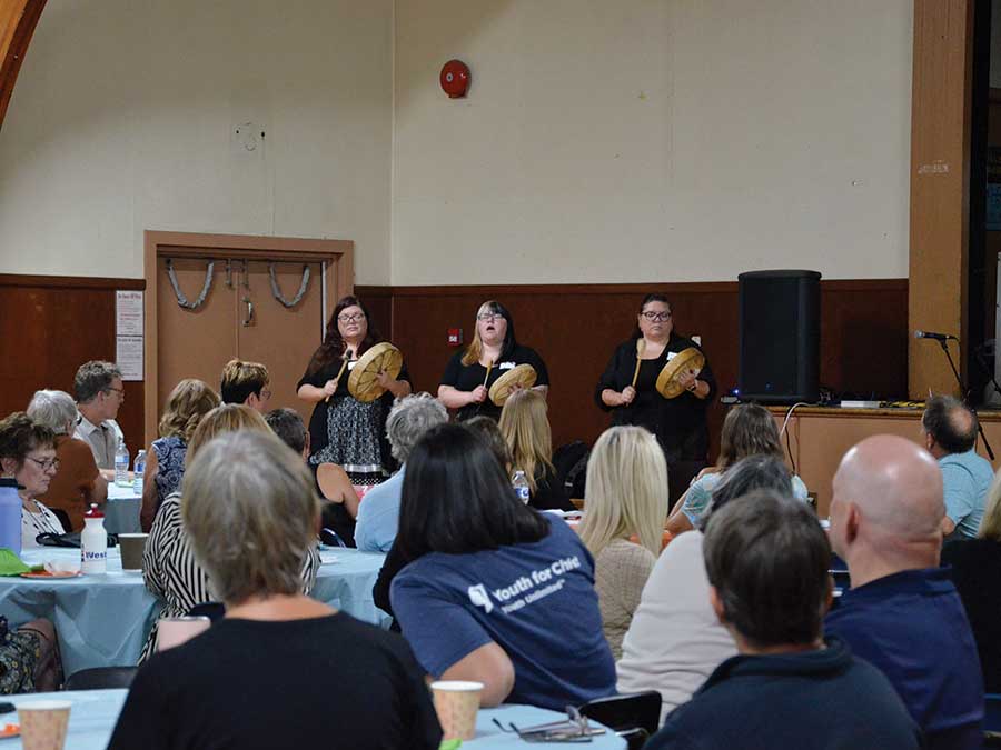 Drummers welcomed residents to the Vital Signs Report unveiling
