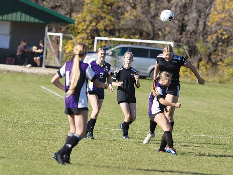 The Morden Thunder defeated the Stonewall Rams 5-1 in game one of the high school soccer provincials in Stonewall Oct. 10-11