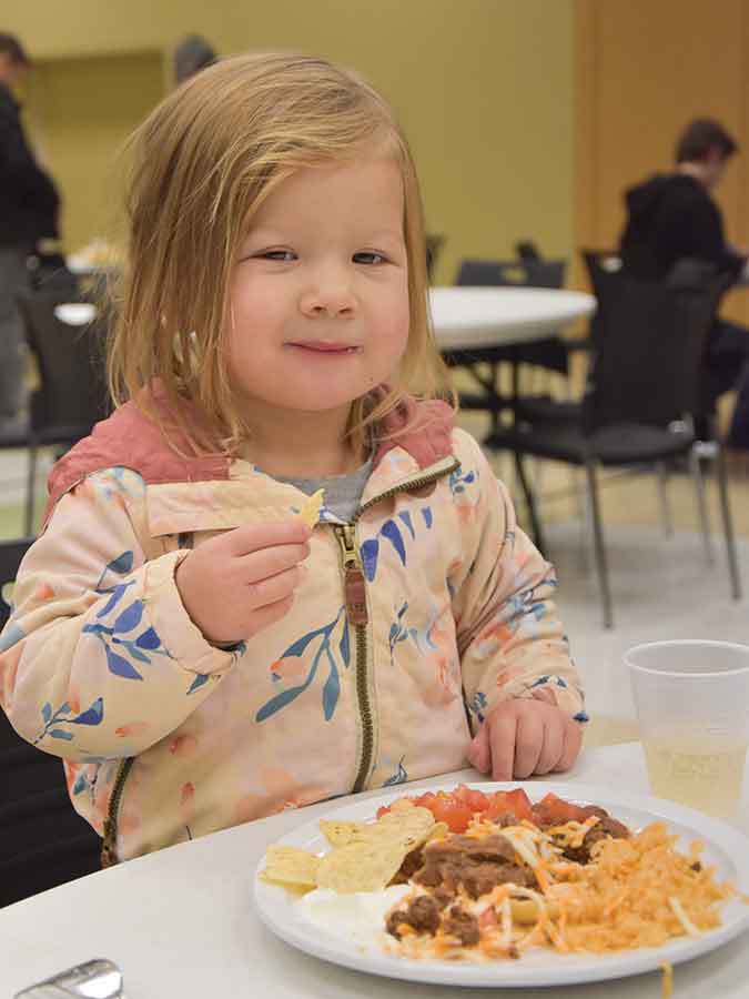 Piper Friesen was among the many Youth for Christ Altona supporters who came out to enjoy the mission’s taco night fundraiser last week