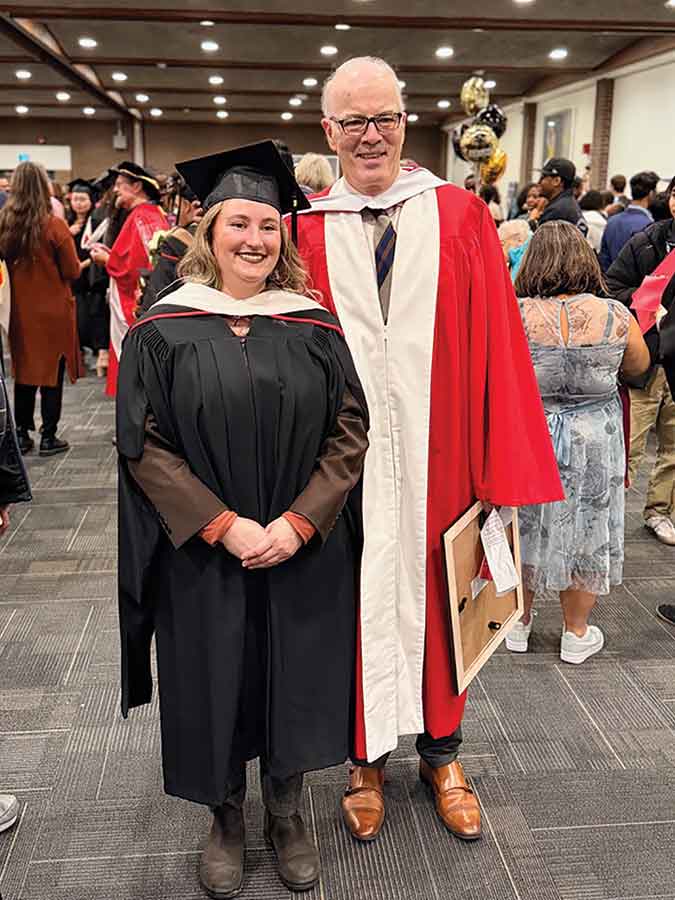 Chudd with Dr. Scott Oake, who was bestowed an Honorary Doctorate of Laws during convocation