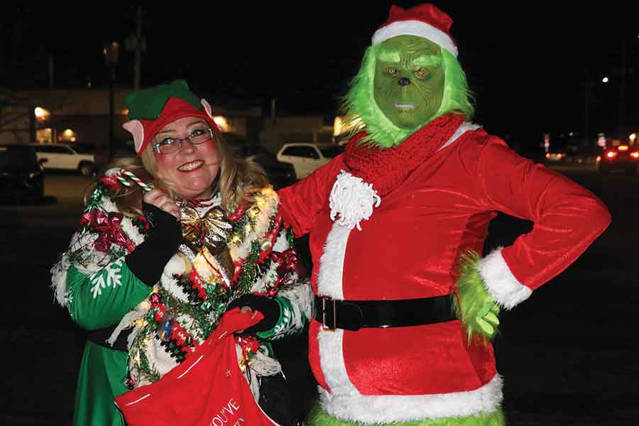 There were several colourful Christmas characters in attendance at the Morden Tree Lighting festivities Friday night