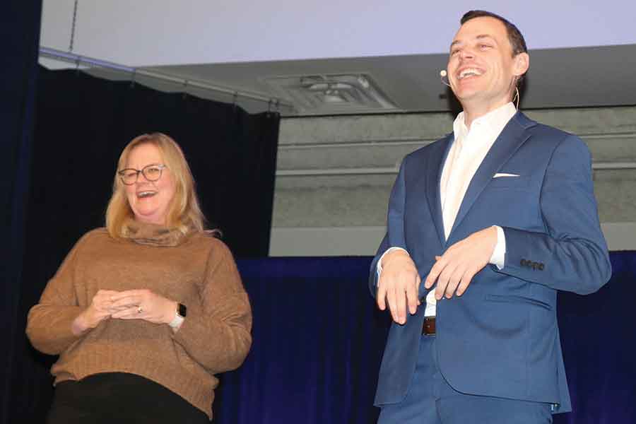 Magician and mind reader Sean Gregoire provided the evening’s entertainment