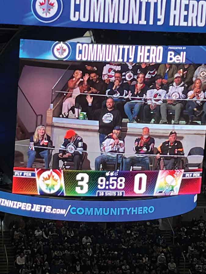 Lawson is a Winnipeg Jets’ Community Hero for the month of November and was honoured at the Nov. 1 Winnipeg Jets Pride Game