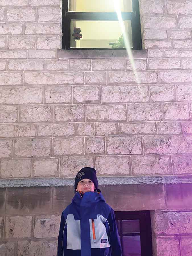Ecole RW Bobby Bend School French Immersion Grade 2 student Brooks Scrivens found his gingerbread man hiding in the window of the Stonewall Town Hall building