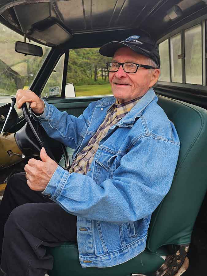 Maryan is excited to see the truck and was impressed with his grandsons work