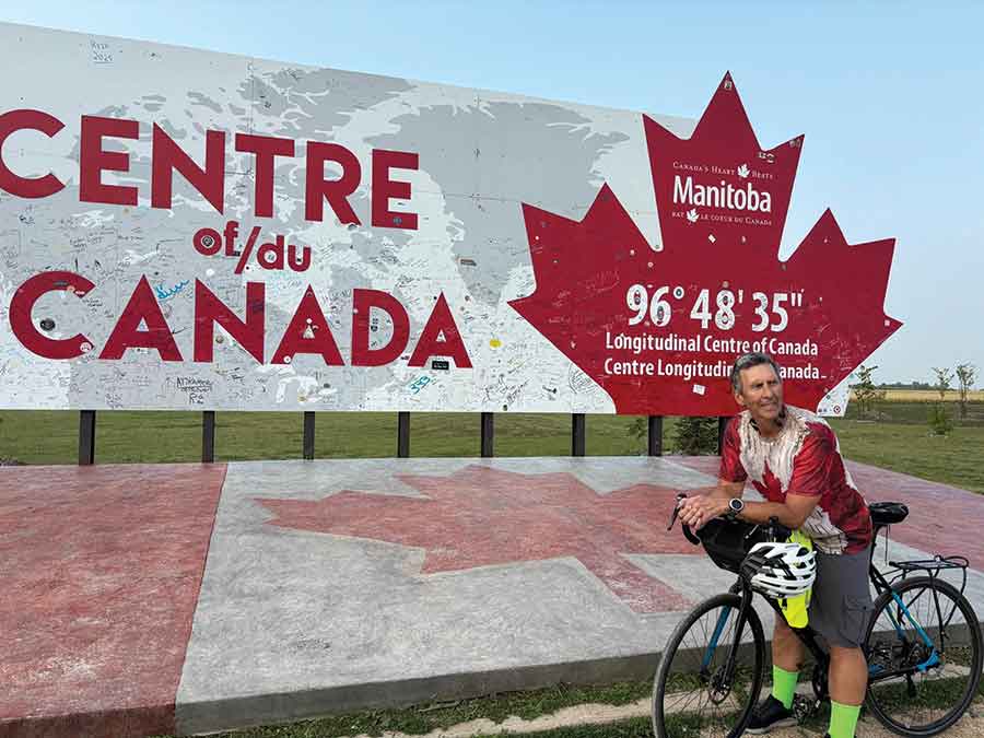 Stony Mountain’s Tony Hoess biked from British Columbia to Manitoba this July