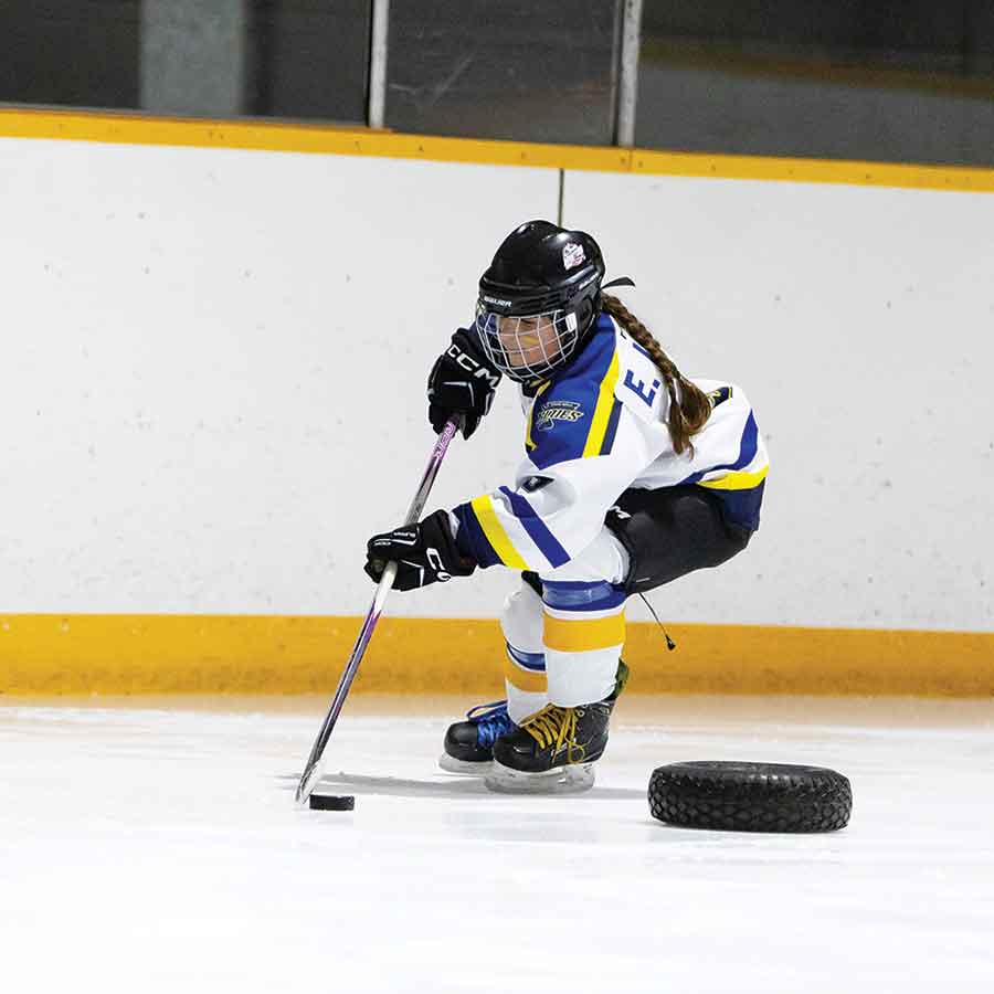 Stonewall Blues’ Emilia Lazo won the stick handling challenge in the U11A2 category
