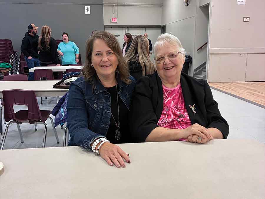 Patti Solumundson and her mother, Moira Solumundson. Moira and her late husband, Herb, were founding members of the Teulon Day Care, and Patti was the first child enrolled at the centre