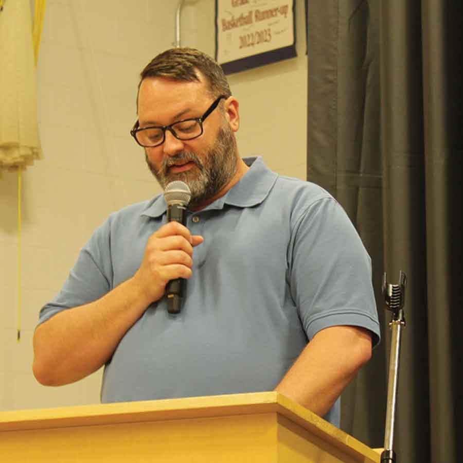 Vice-principal Shane Buck, who will be moving on to a new chapter of his career, addressed the graduates