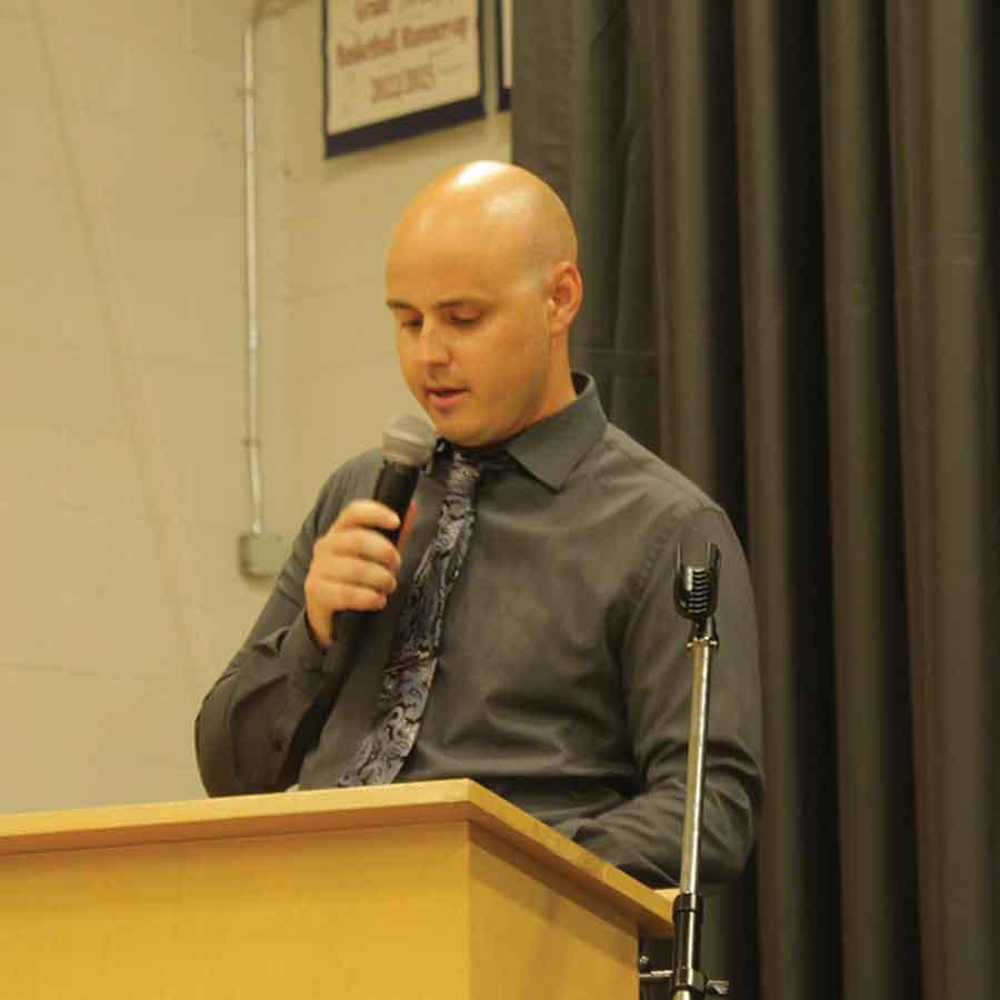 Principal Bobby Ellis made sure to thank the teachers, friends, family, coaches, and bus drivers who have guided the students along their way to graduation