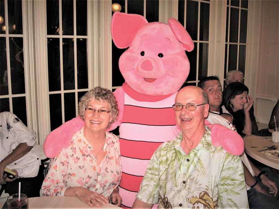 Bonnie and Charlie with Piglet in 2009