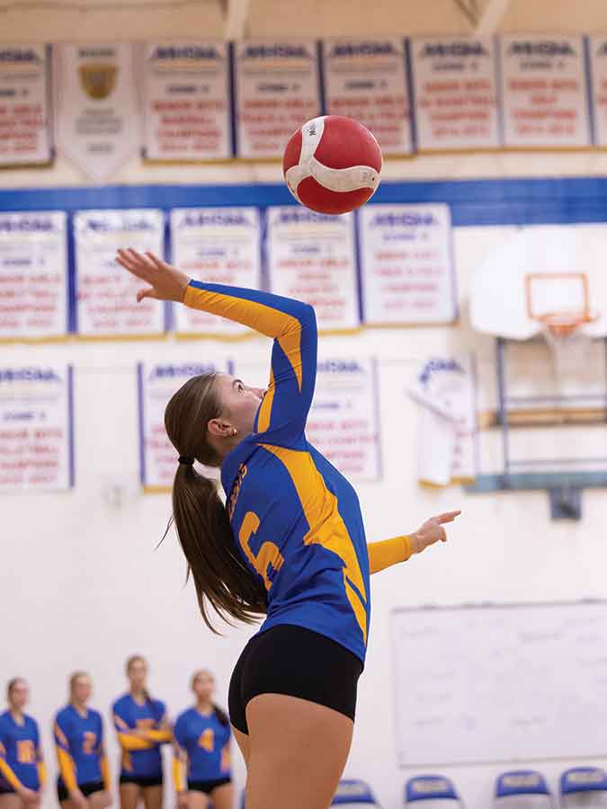 Warren Wildcats left side hitter Torie Galbraith was recognized as a Dairy Farmers of Manitoba Athlete of the Week on Oct. 29 for her outstanding performance at the varsity girls’ level