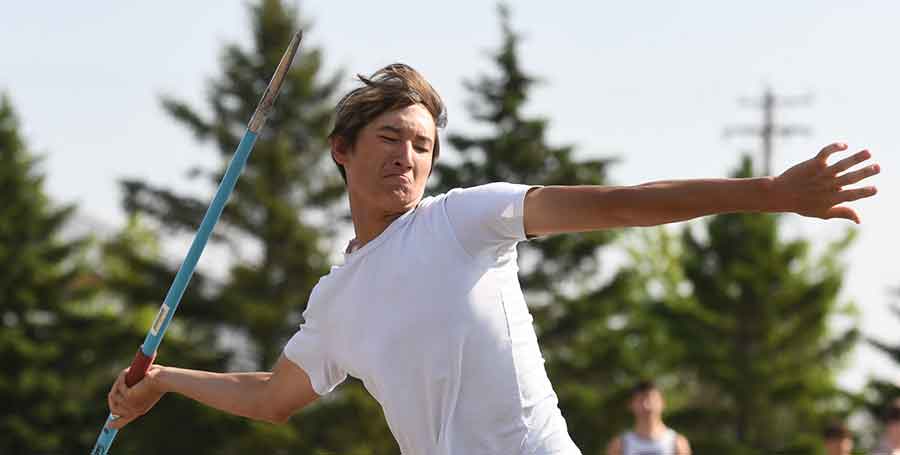 Fellow Nighthawk Stanley Funk in varsity javelin