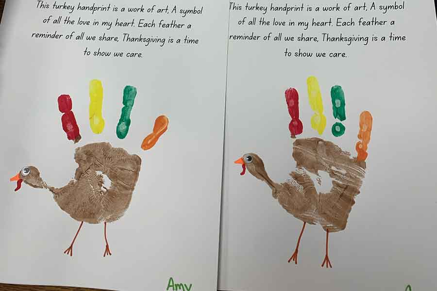 Students made colourful handprint turkeys with the message: “The turkey handprint is a work of art — a symbol of all the love in my heart. Each feather a reminder of all we share. Thanksgiving is a time to show we care.” The artworks are now displayed near the dining room at Arborg Assisted Living
