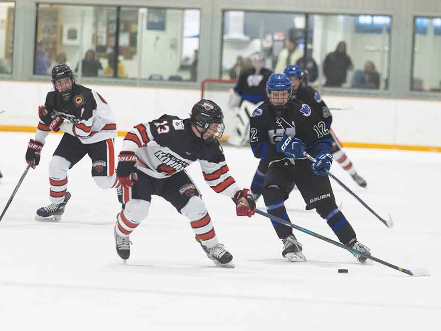 Warren forward Kaelen Ivany (12) filled the scoresheet with a hat trick and three helpers in the Wildcats’ season-ending blowout over Lundar