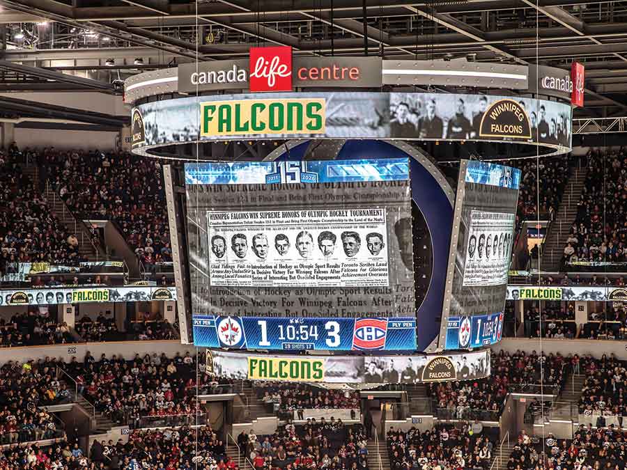 The 1920 Winnipeg Falcons consisting of local Canadian-Icelanders Allan Woodman, Konrad Johannesson, Hallie Halderson, Mike Goodman, Chris Fridfinnson, Bobby Benson, Frank Frederickson and Walter Byron became the first Olympic men’s ice hockey gold medallists at the Antwerp 1920 Summer Games