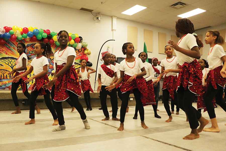 A lively dance at the African pavilion