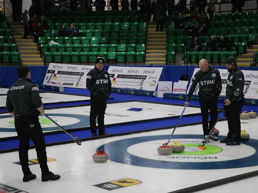 Team Carruthers with Reid Carruthers, BJ Neufeld, Catlin Schneider, Connor Njegovan and Kyle Doering lost out in the playoffs to McDonald and Marnoch
