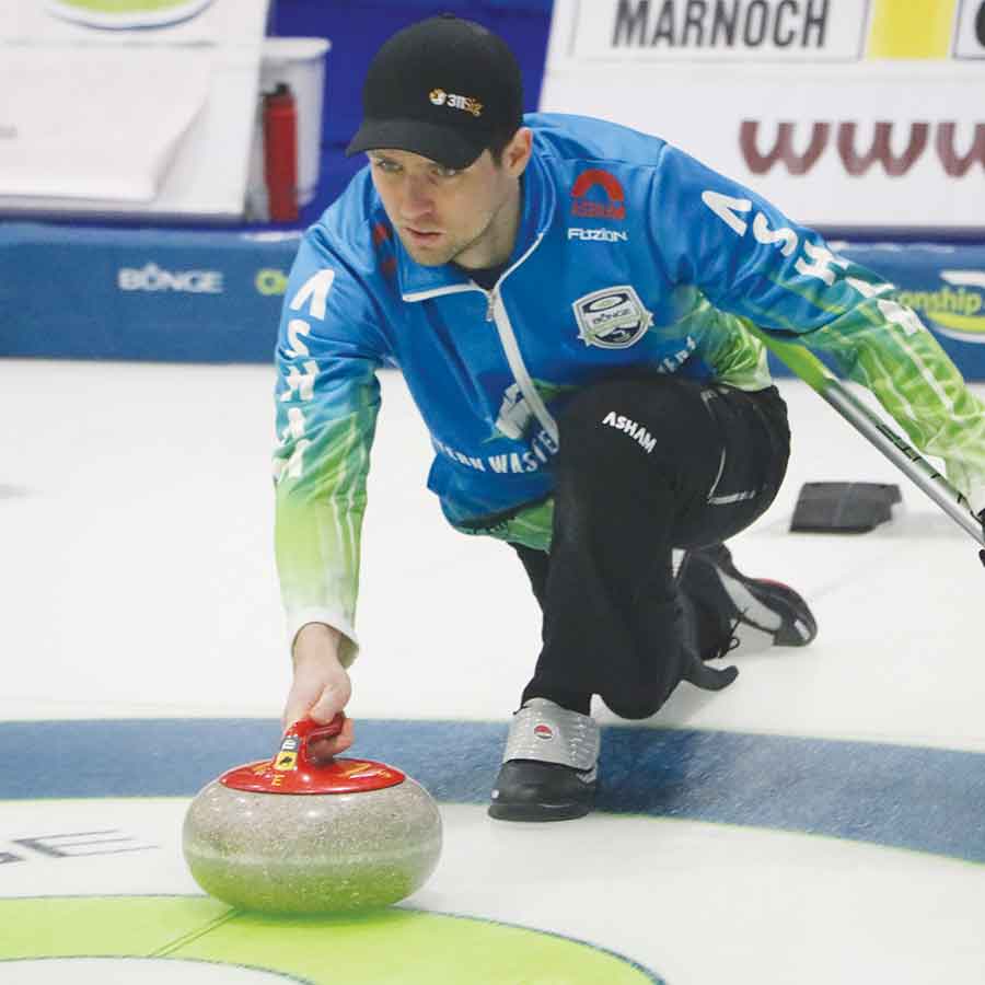 Team Grassie including Justin Richter, Tyler Drews (pictured above), Daryl Evans, Jordan Johnson and Rodney Legault were three and three