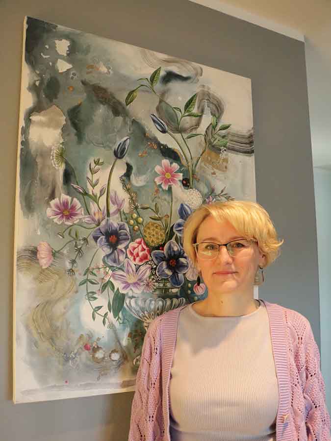 Elena Derksen’s paintings are on display at Winkler Arts and Culture in her The Nature of Stillness exhibition, which runs Feb. 19 to March 28