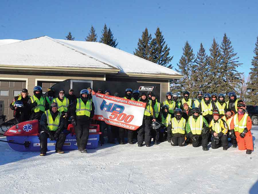 Snowmobilers gathered to support the 13th HD500