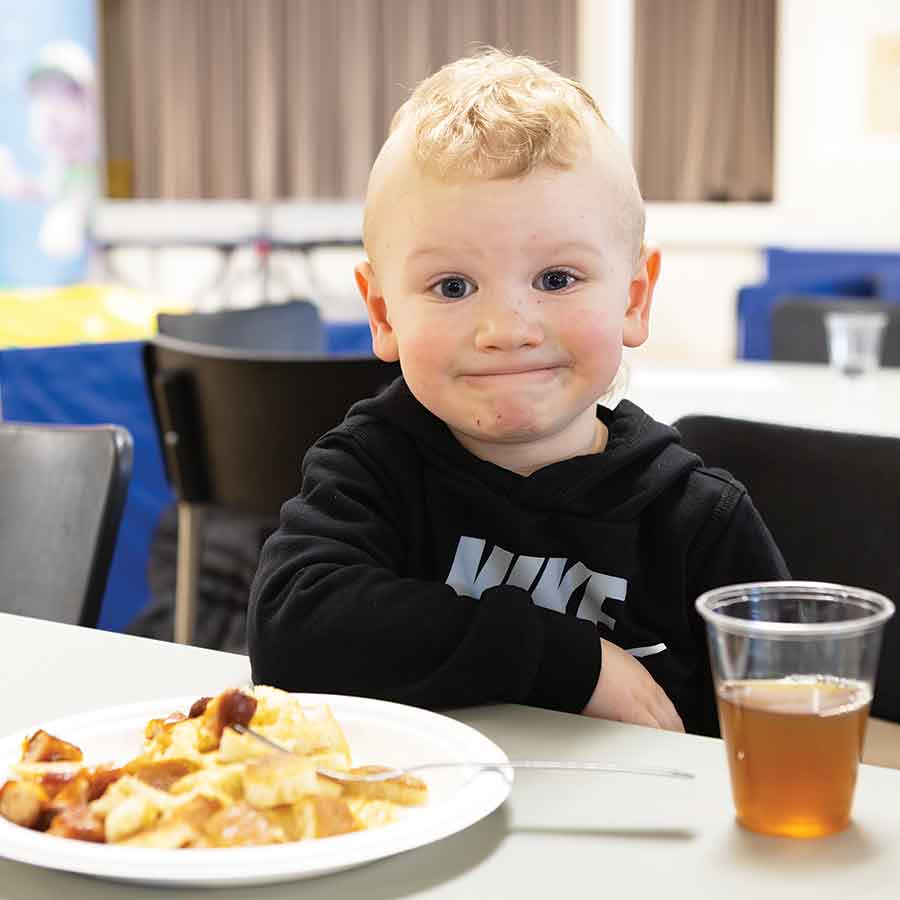 Ford Sigurdson enjoyed the pancake brunch