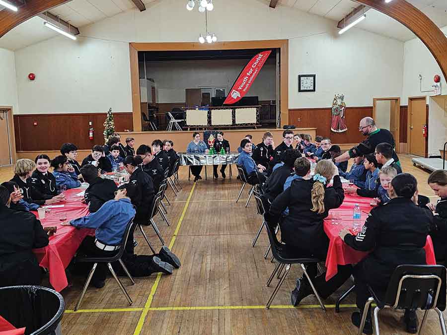Record Photo submitted Our local cadets during a mess dinner (above) and one of the cadet’s range days(below). These are some of the many activities that cadets engage to facilitate the learning of important skills
