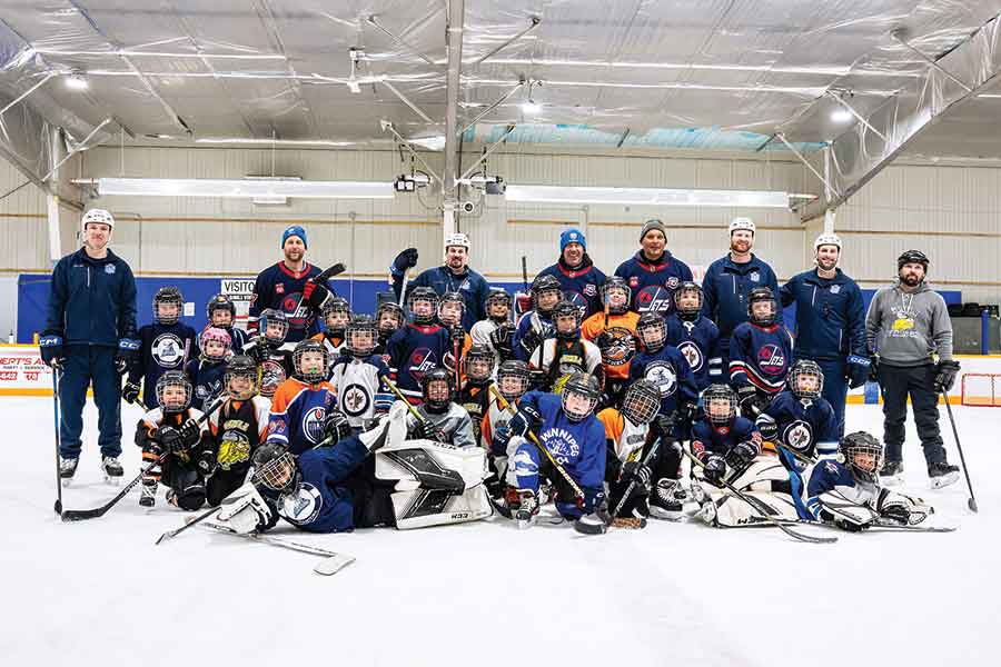 Winnipeg Jets Alumni and True North Sports + Entertainment brought hockey skills, mental health awareness workshops and a whole lot of hockey fun to Gimli last week after the town won the annual Jets Town Takeover competition