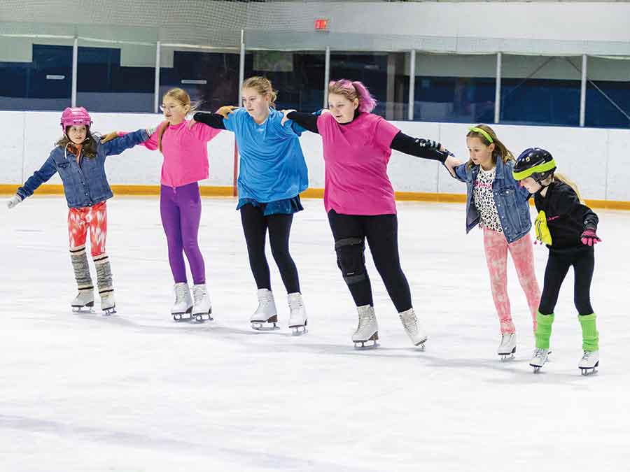 The Intermediate STARSkate group turned back the clock to the 1980s and skated to Manic Monday by the Bangles at their year end ice show on March 12