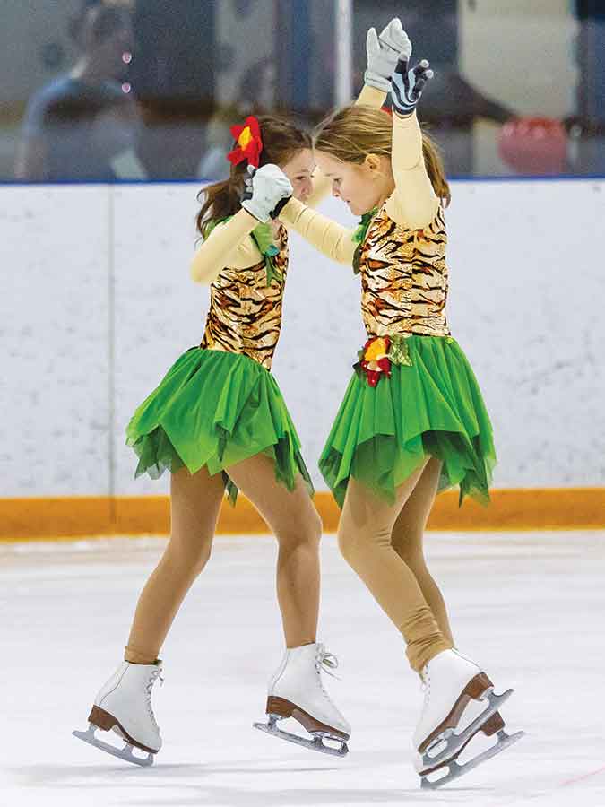 Best friends Zoey Brook and Leona Learning skated to Simba’s Sweethearts