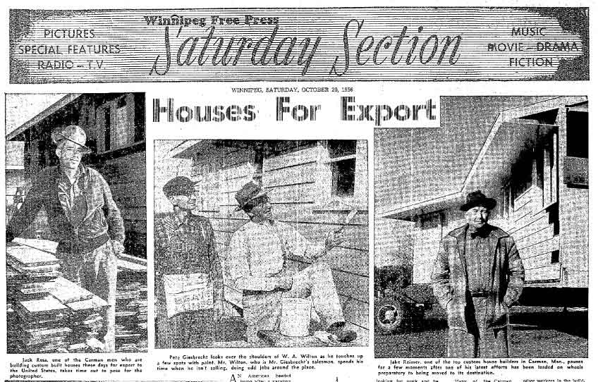 This article was from 1956 emphasizing Carman’s housing industry