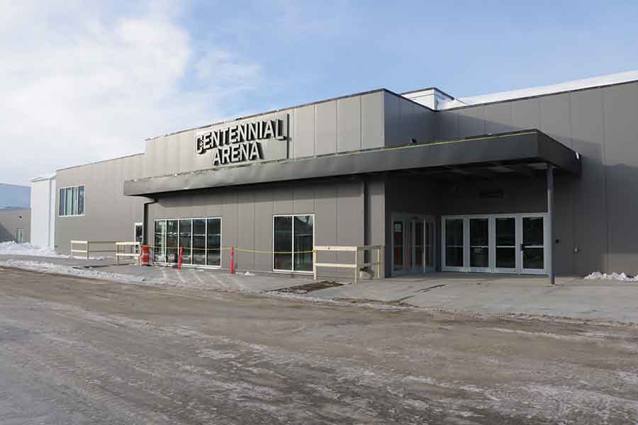 The main entrance is now on the south side of the facility, which is connected to the Meridian Exhibition Centre