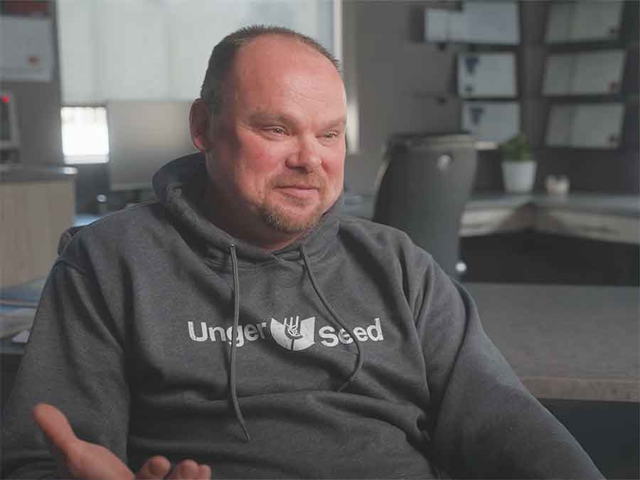 Darcy Unger of Unger Seed Farm, located west of Stonewall, recently shared insights from his family’s multi-generational seed operation as part of Seed World Canada’s On the Brink video series