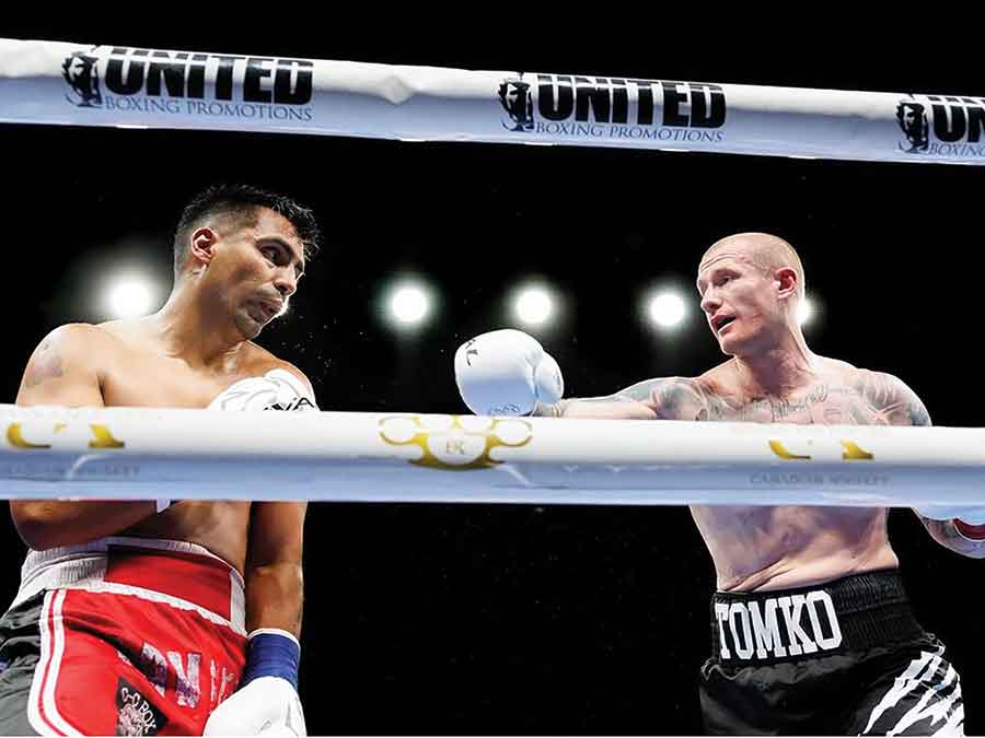 Thirty-three-year-old Devin Tomko formerly fought professionally for Canadian and minor world titles before his two-year retirement period started in 2024