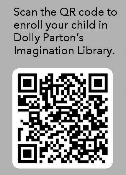Some of the free books children enrolled in Morden’s new Imagination Library program will receive. Registration opens Monday at 10 a.m. Scan the QR code above to find the website