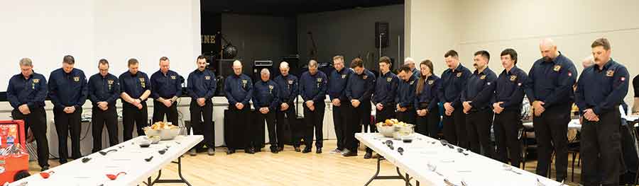 The Teulon Rockwood Fire Rescue department was introduced followed by the Fire Fighters’ Prayer