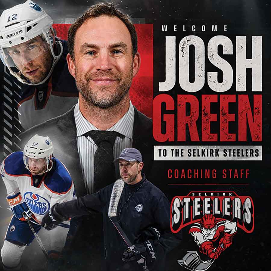 New Selkirk Steelers assistant coach Josh Green brings more than two decades of professional hockey experience, including time in the NHL and junior coaching ranks, to the MJHL club ahead of the upcoming season