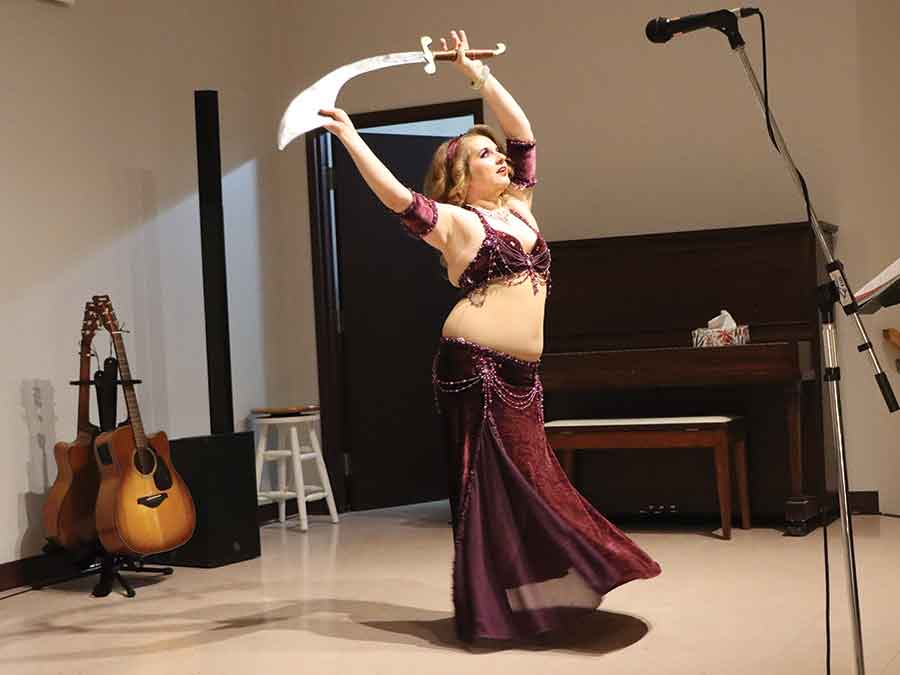 Winnipeg-based belly dancer Kevla performs during the Boyne River Keepers’ “An Elegant Ladies’ Evening” fundraiser