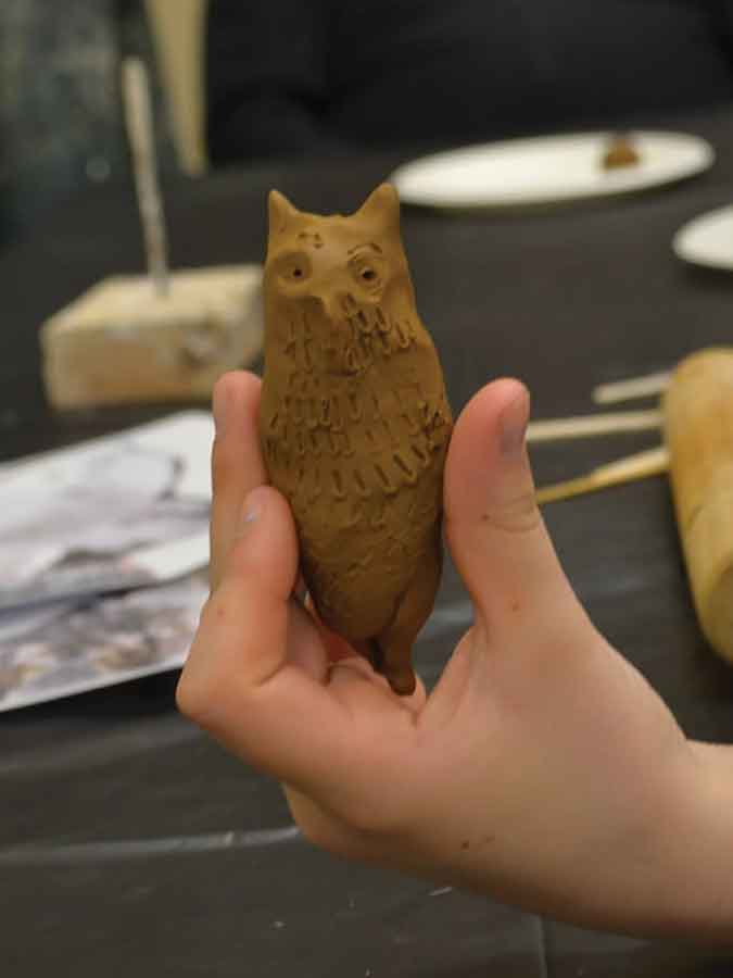 Students learned how to create owls and other animal figures