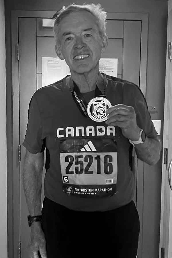 Dwight Suderman ran the Boston Marathon last month in four hours and 10 minutes, fulfilling a lifelong dream