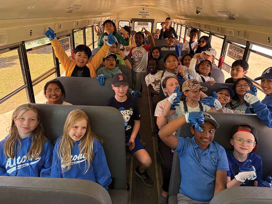 Crews of students from West Park School were bused to locations throughout Altona to clean up trash as part of the school’s annual clean-a-thon in support of Blue Sky Opportunities