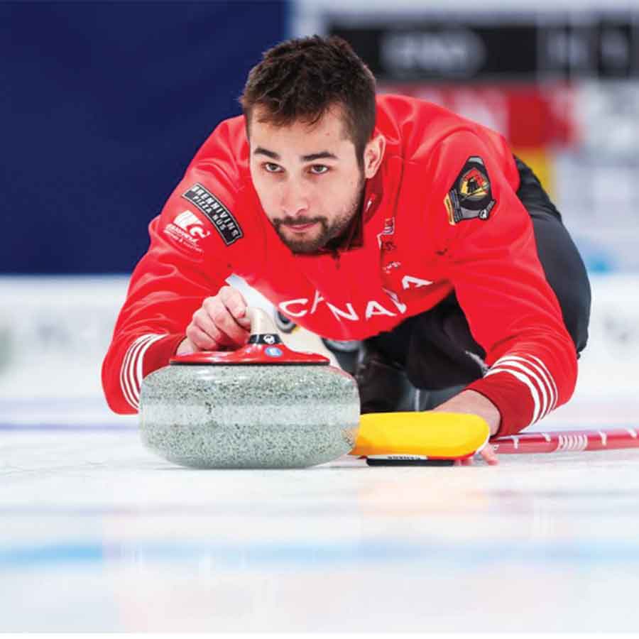 Kadriana (on the title) and Colton Lott of Gimli, compete for Canada at the 2026 World Mixed Doubles Curling Championship in Geneva, Switzerland, where they sit first in Pool B after Monday