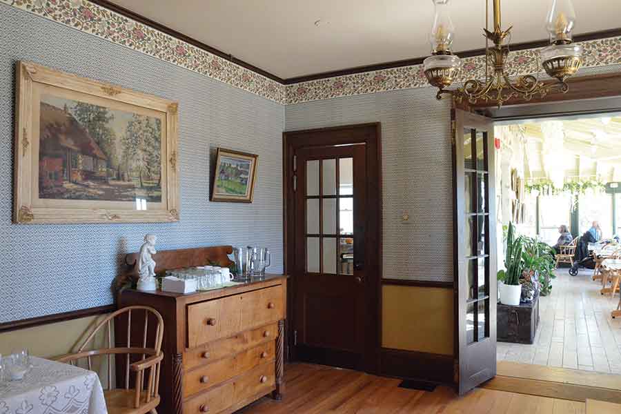 The inside of Kennedy House
