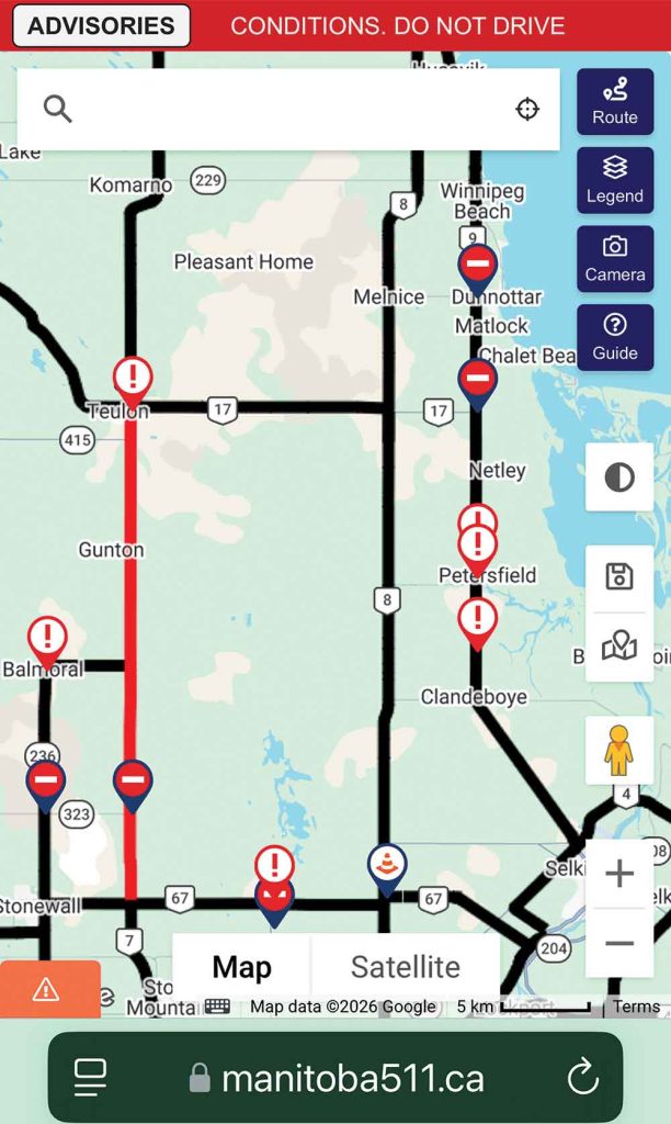The storm washed out, flooded and closed portions of east Interlake highways including HIghway 9 and Highway 17 (gravel portion). On the west side, HIghway 7 was impassable between Stonewall and Teulon