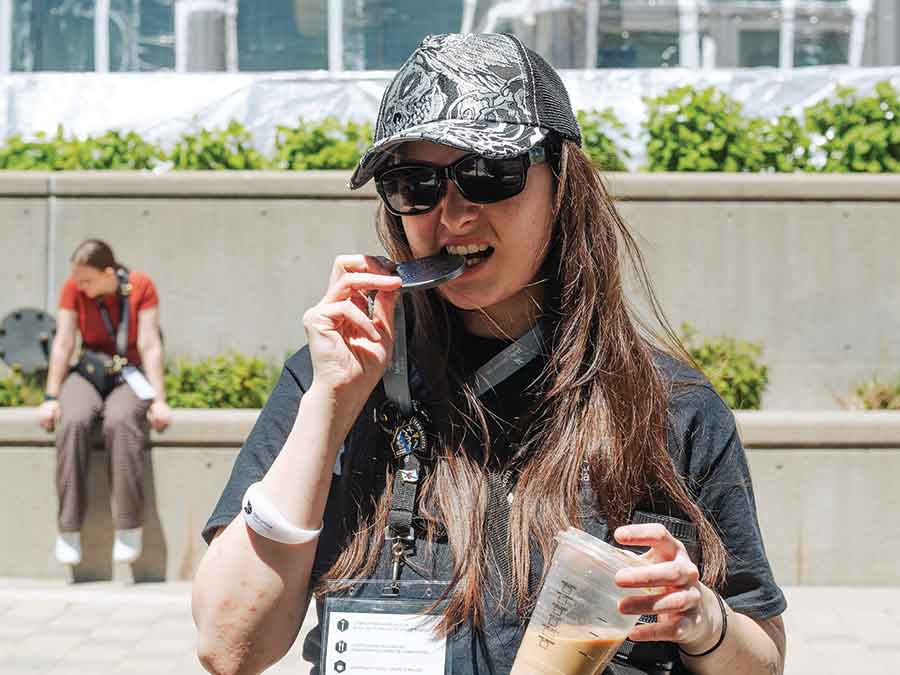 Stonewall’s Deaghan McLeod celebrates her silver-medal finish in the photography competition at the Skills Canada National Competition in Toronto