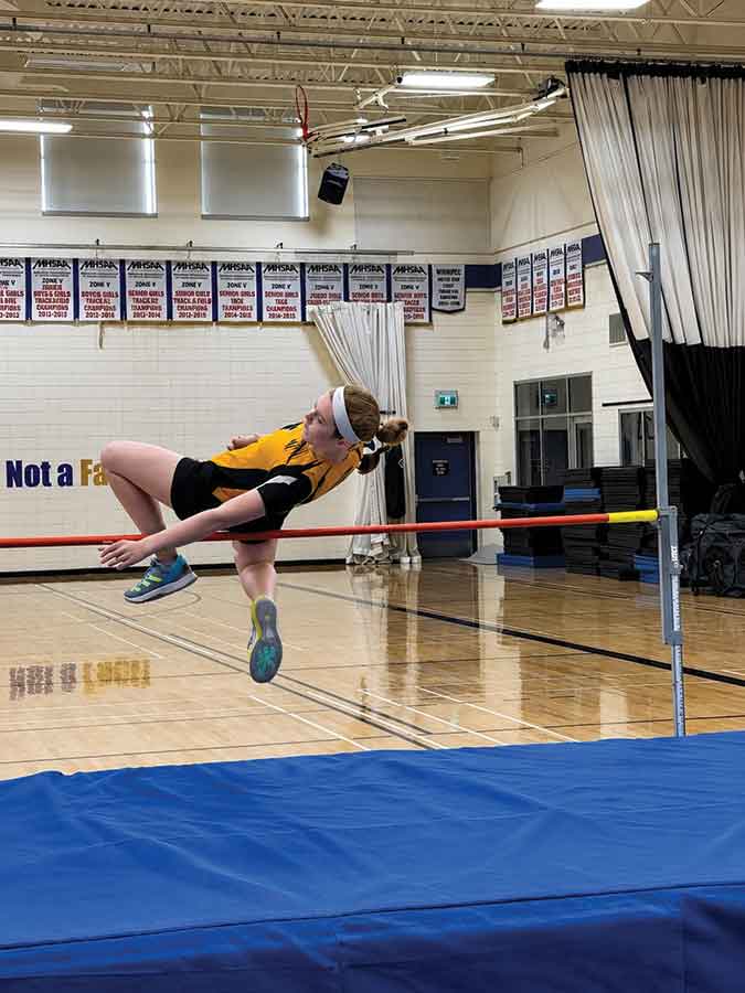 École Stonewall Centennial School’s Gaia Turner set a new high jump record at the Interlake School Division Middle School Divisionals last Tuesday in Stonewall