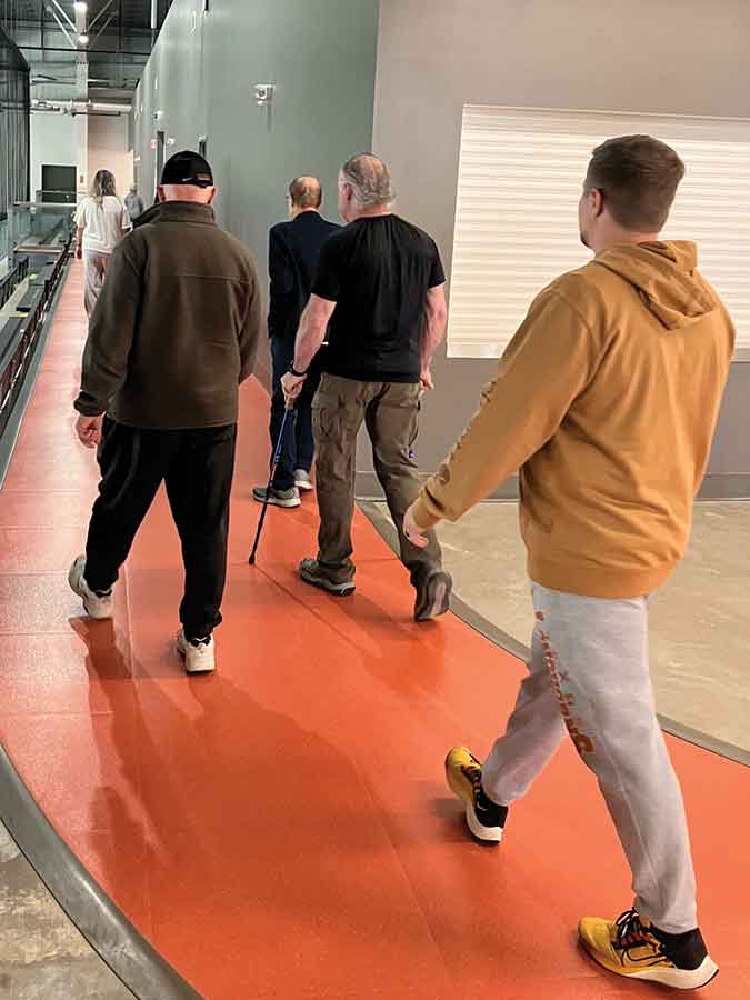 Participants in the Pembina Valley Cardiac Rehabilitation Program meet in Winkler twice a week for six weeks to discuss heart health and engage in some light physical activity, such as walking the track at the Meridian Exhibition Centre. It’s a local option for patients recovering from heart disease, surgery, or a heart attack