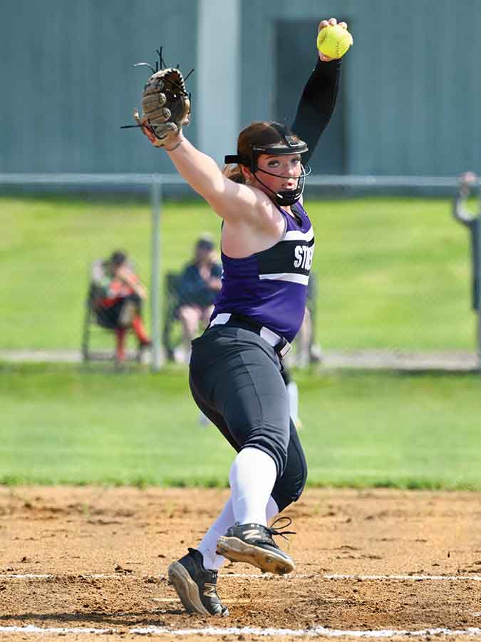 Stonewall Rams pitcher Sierra Slatcher was named provincial MVP after recording 36 strikeouts and batting better than .600 at the MHSAA Girls Softball Provincial Championship