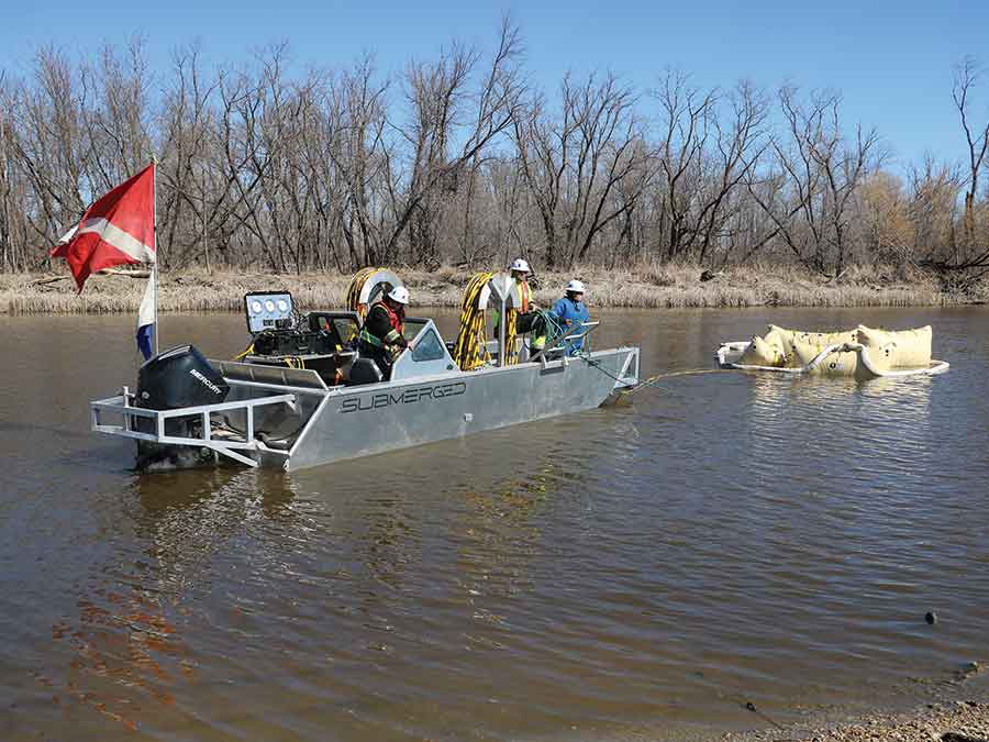 Red River Revival removed a stolen vehicle from the Red River earlier this month
